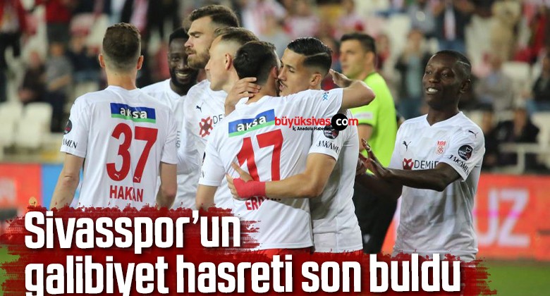 Sivassporun galibiyet hasreti son buldu Büyük Sivas Haber Sivas