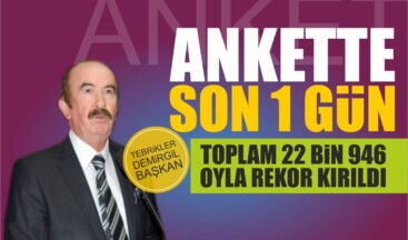 Anket Yarın Sona Eriyor