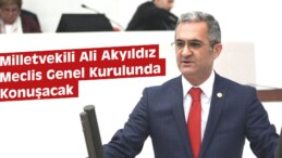 Ali Akyıldız Meclis Genel Kurulunda Konuşacak