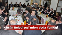 Gürün Belediyesi’nden Veda Yemeği