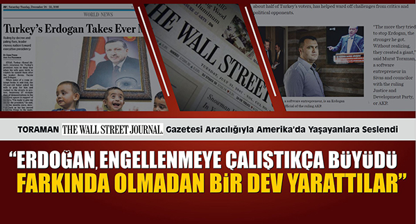 Murat Toraman, Amerika WSJ Gazetesinde