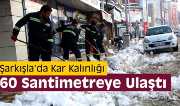 Şarkışla’da Kar Kalınlığı 60 Santimetreye Ulaştı