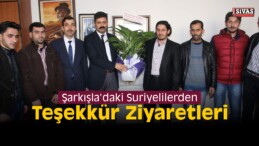 Şarkışla’daki Suriyelilerden Teşekkür Ziyaretleri