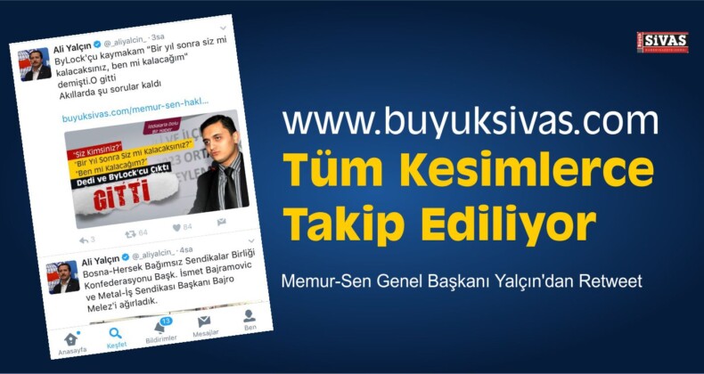 Memur-Sen Genel Başkanı Yalçın’dan Retweet