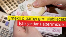 Emekli o parayı geri alabilecek!