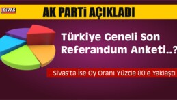 Türkiye ve Sivas Geneli Son Referandum Anketi