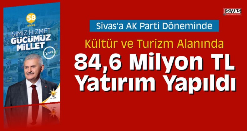 Sivas’a Kültür ve Turizm Alanında 84,6 Milyon Yatırım Yapıldı