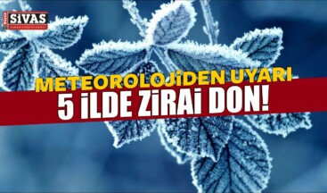 Meteorolojiden Uyarı 5 İlde Zirai Don!