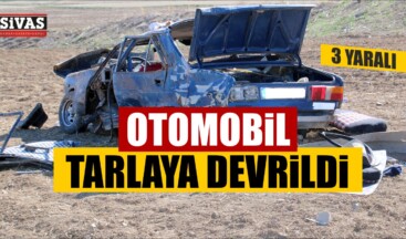 Otomobilin Tarlaya Devrilmesi Sonucu 3 Kişi Yaralandı