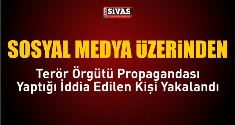 Sosyal Medya dan Terör Örgütü Propagandası Yaptığı İddia Edilen Kişi Yakalandı