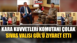 Kara Kuvvetleri Komutanı Çolak, Sivas Valisi Davut Gül’ü Makamında Ziyaret Etti