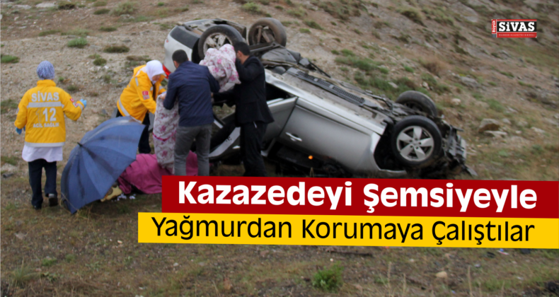 Sivas’ta Otomobilin Devrilmesi Sonucu 2 Kişi Yaralandı