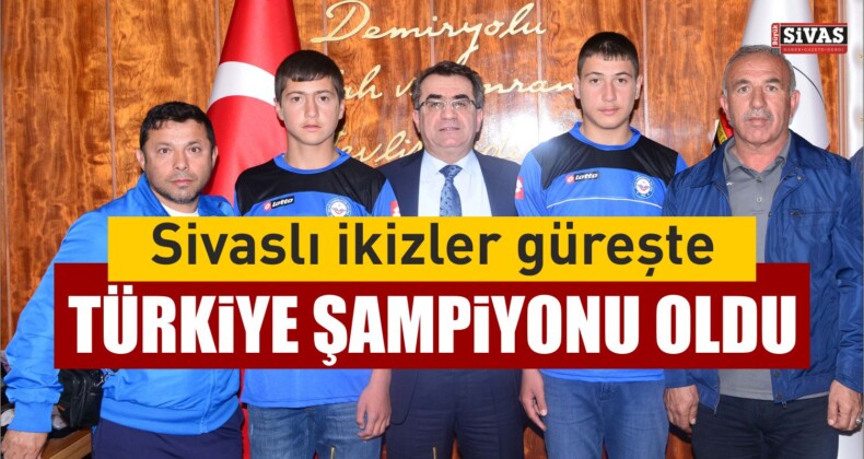 Sivaslı ikizler güreşte Türkiye şampiyonu oldu