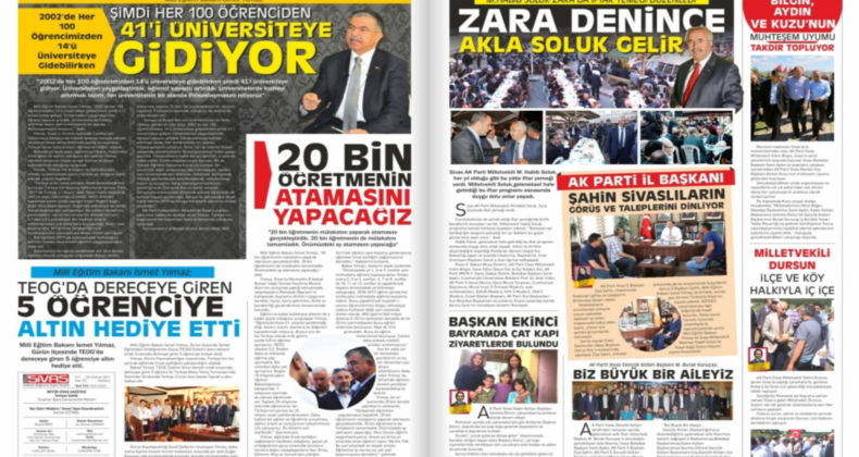 Büyük Sivas Gazetesi 18. Sayısı Tüm Sivaslılara Ulaştı. Online Okuyun!