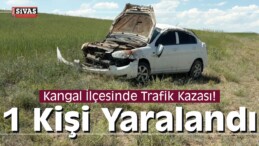 Kangal İlçesinde Trafik Kazası! 1 Kişi Yaralandı