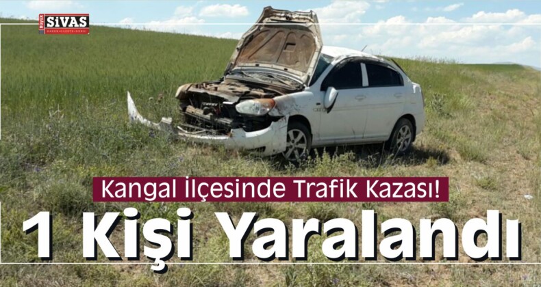 Kangal İlçesinde Trafik Kazası! 1 Kişi Yaralandı