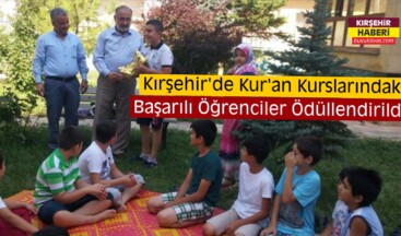 Kırşehir’de Kur’an Kurslarında Başarılı Öğrencilere Ödül Verildi