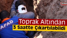 Su Kanalında 3 Saat Toprak Altında Kaldı