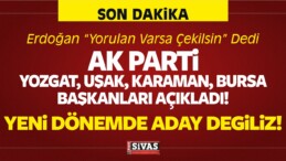 AK Parti’de 4 il Başkanı Çekileceğini Açıkladı!