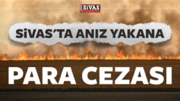 Sivas’ta Anız Yakana Para Cezası