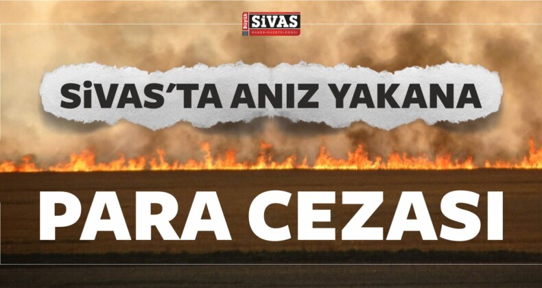 Sivas’ta Anız Yakana Para Cezası