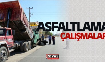 Şarkışla’da Yollarda Asfaltlama Çalışmaları