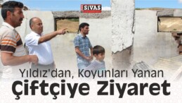 Yıldız’dan Koyunları Yanan Çiftçiye Ziyaret