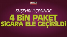 Suşehri İlçesinde 4 Bin Paket Sigara Ele Geçirildi