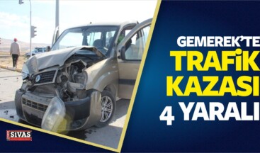 Gemerek’te Trafik Kazası: 4 Yaralı