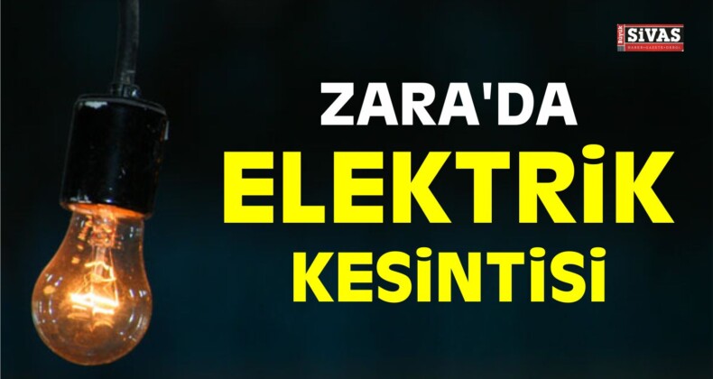 Zara’da Elektrik Kesintisi
