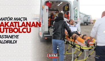 Amatör Maçta Sakatlanan Futbolcu Hastaneye Kaldırıldı