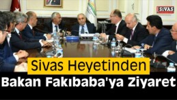 Sivas Heyetinden, Bakan Fakıbaba’ya Ziyaret