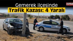 Sivas’ta Trafik Kazası: 4 Yaralı