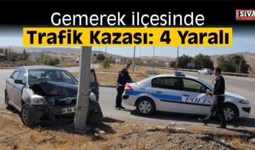 Sivas’ta Trafik Kazası: 4 Yaralı