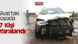 Sivas’ta iki Otomobil Çarpışması Sonucu 7 Kişi Yaralandı