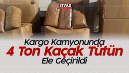 Kargo Kamyonunda 4 Ton Kaçak Tütün Ele Geçirildi