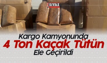 Kargo Kamyonunda 4 Ton Kaçak Tütün Ele Geçirildi