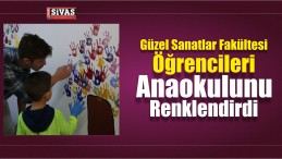 Güzel Sanatlar Fakültesi Öğrencileri Anaokulunu Renklendirdi