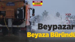 Beypazarı İlçesi ve Çevresinde Kar Yağışı Etkili Oldu