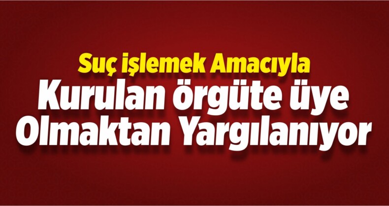 Suç işlemek Amacıyla Kurulan Örgüte Üye Olmaktan Yargılanıyor