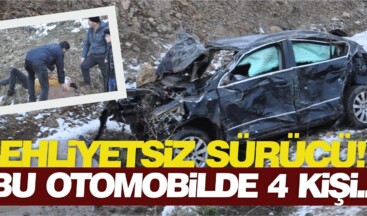 Ehliyetsiz Sürücü Kaza Yaptı! Araçta Bulunan 4 Kişi…