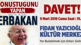 Sivas’ta “Konuştuğunu Yapan Erbakan” Programı Düzenlenecek