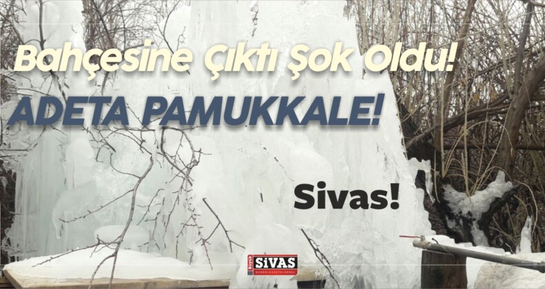 Kapıya Çıktı Şok Oldu! Bahçesinde Adeta Pamukkale Oluşmuştu!