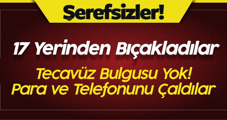 17 Yerinden Evinde Bıçakladılar! Tecavüz Yok! Telefonunu Çaldılar!