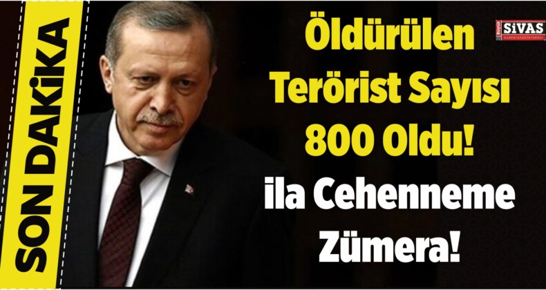 Öldürülen Terörist Sayısı 800 Oldu! ila Cehenneme Zümera!