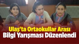 Ulaş’ta Ortaokullar Arası Bilgi Yarışması Düzenlendi