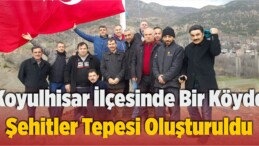 Koyulhisar İlçesinde Bir Köyde Şehitler Tepesi Oluşturuldu