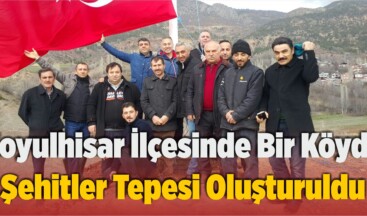 Koyulhisar İlçesinde Bir Köyde Şehitler Tepesi Oluşturuldu