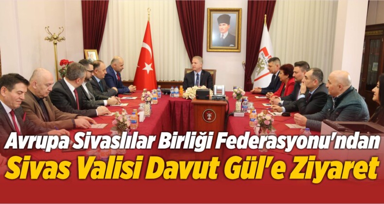 Avrupa Sivaslılar Birliği Federasyonu’ndan Vali Gül’e Ziyaret