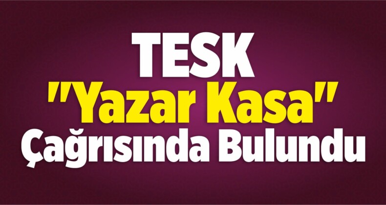 TESK’ten “Yazar Kasa” Çağrısı